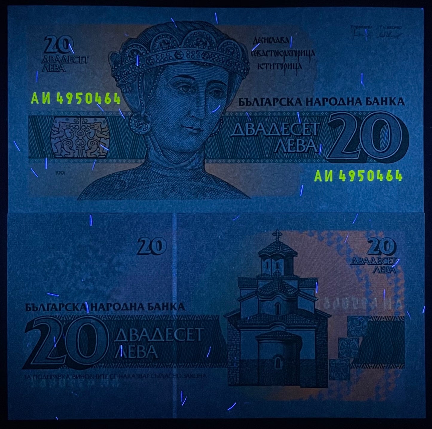 【ブルガリア】20レヴァ (1991 / P100)